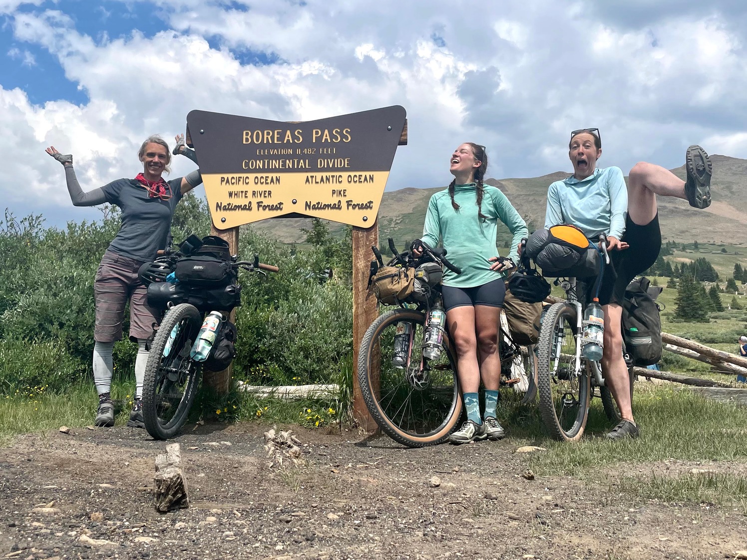 Alyssa Hursh and friends on Boreas Pass, Colorado